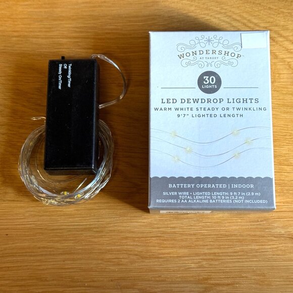 Wondershop™ LED Battery Operated Dewdrop Fairy String Lights, Warm White - Picture 6 of 11